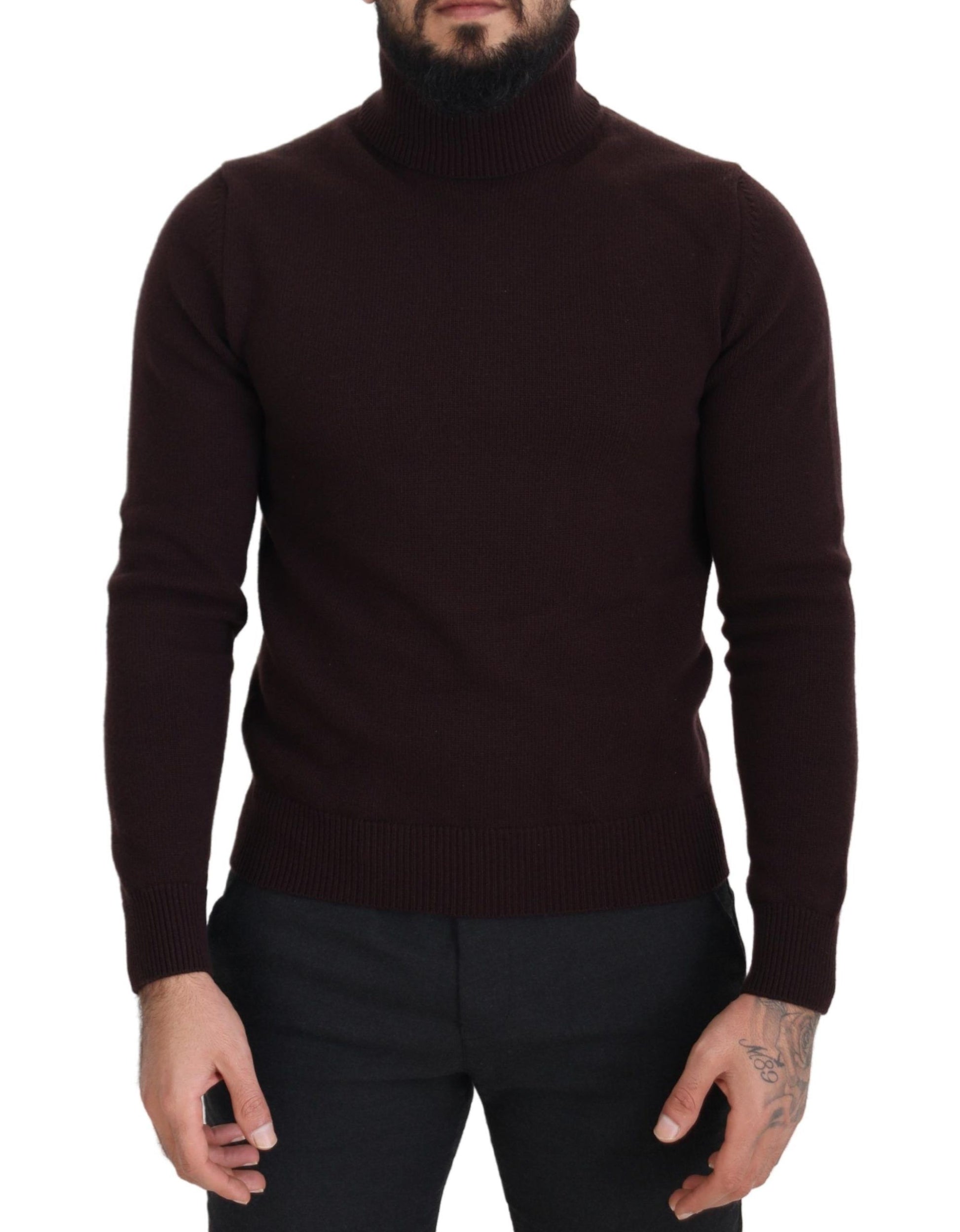Pull ras-du-cou Dolce & Gabbana en laine marron