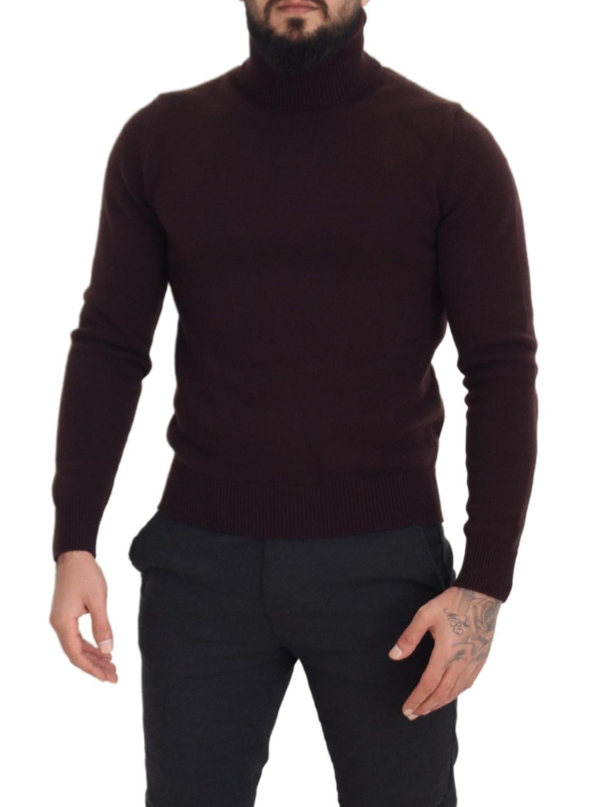 Pull ras-du-cou Dolce & Gabbana en laine marron
