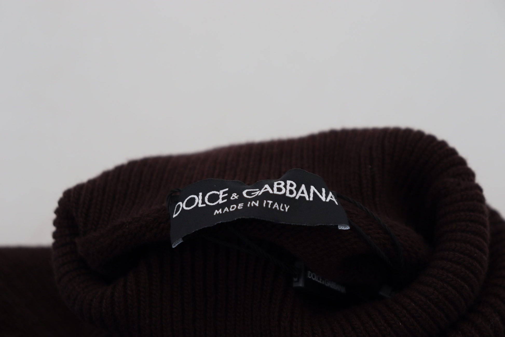 Pull ras-du-cou Dolce & Gabbana en laine marron