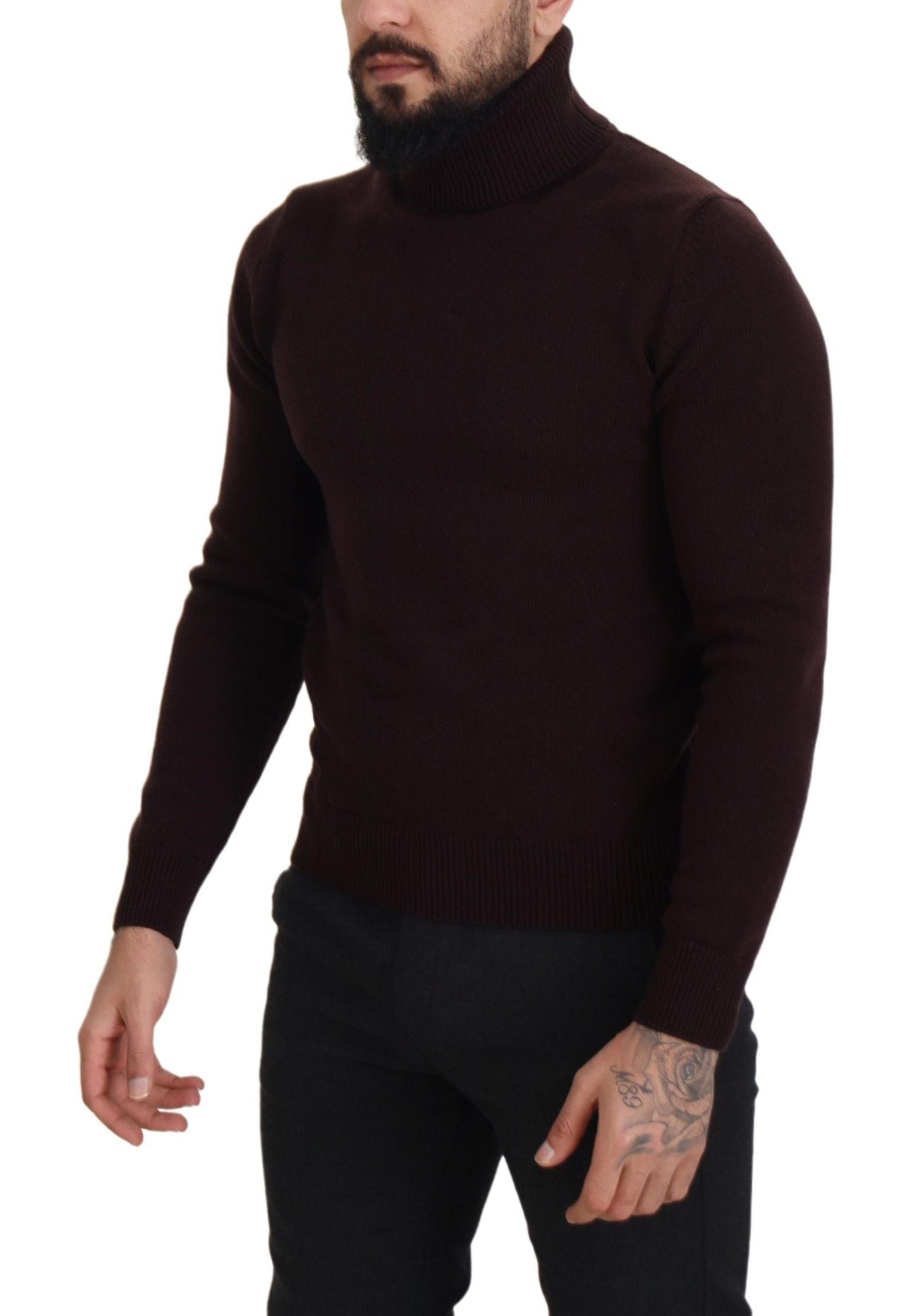Pull ras-du-cou Dolce & Gabbana en laine marron