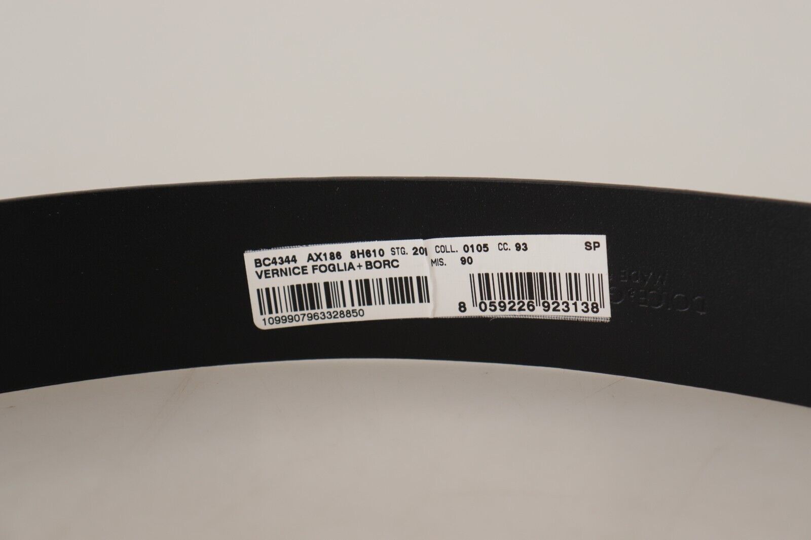 Ceinture Dolce & Gabbana en cuir verni bleu avec boucle logo argentée