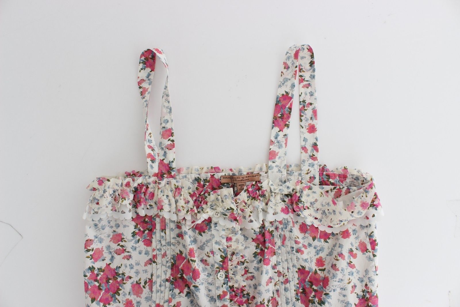 Robe Courte de Plage Ermanno Scervino Motif Floral Rose