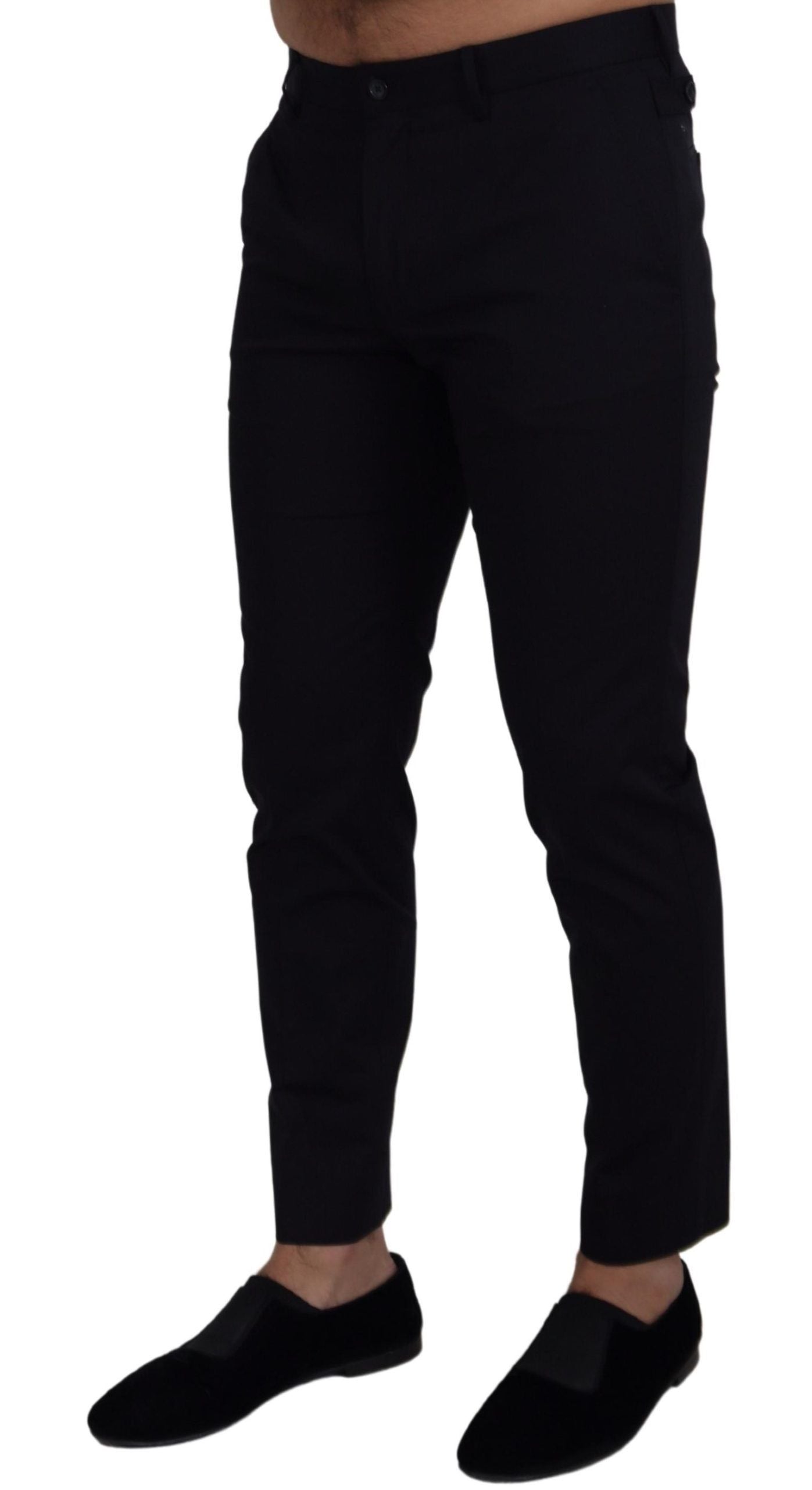 Pantalon slim Dolce & Gabbana en coton stretch bleu (chino)