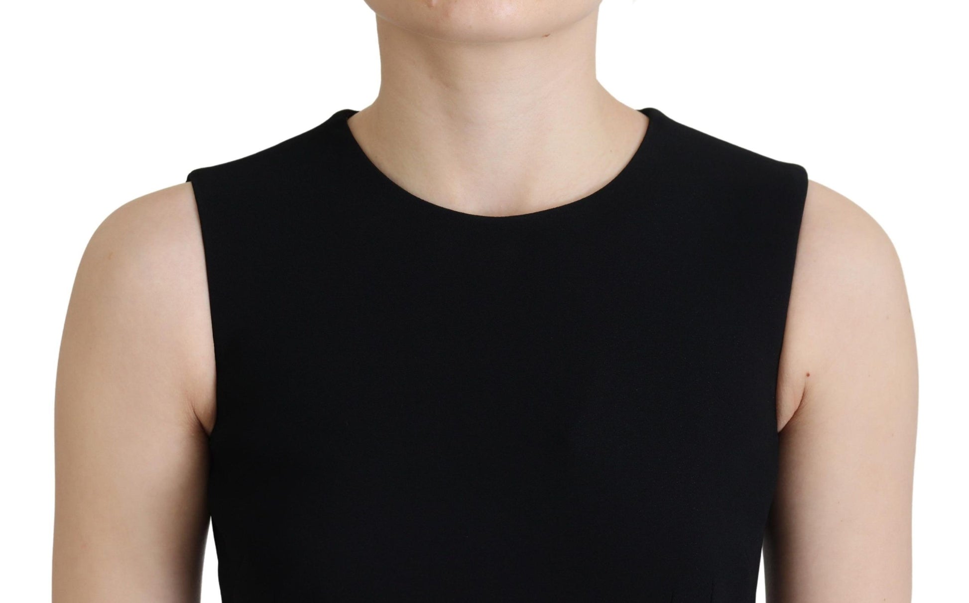 Robe fourreau Dolce & Gabbana noire évasée en viscose
