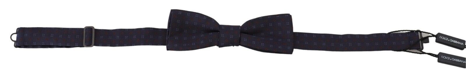 Nœud papillon Dolce & Gabbana en soie à motif bleu et tour de cou ajustable