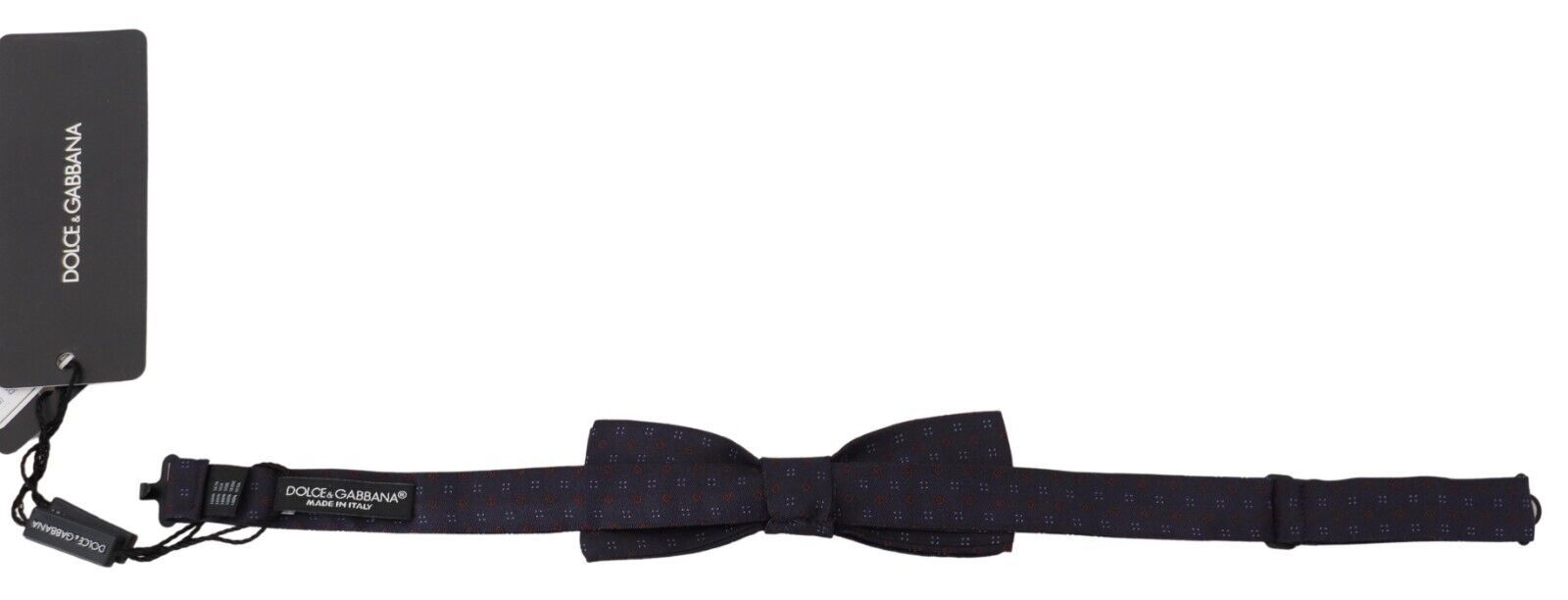 Nœud papillon Dolce & Gabbana en soie à motif bleu et tour de cou ajustable