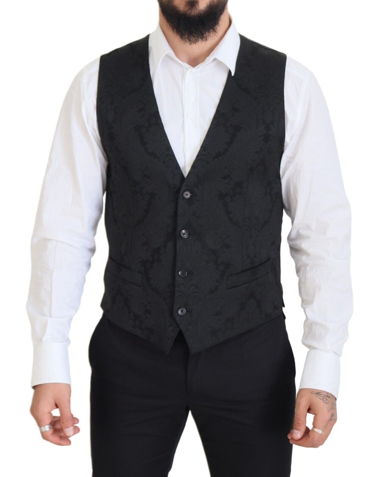 Tailleur MARTINI 2 pièces Dolce & Gabbana en brocart floral noir