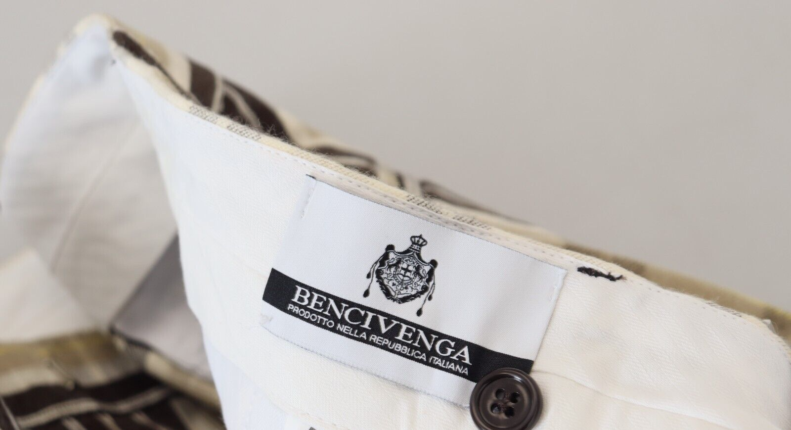 BENCIVENGA Pantalon Droit Homme en Coton à Carreaux Multicolores