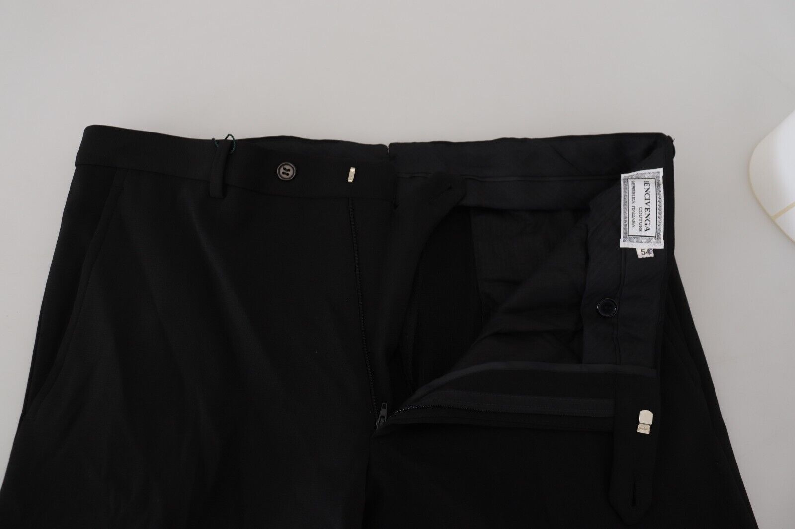 BENCIVENGA Schwarze Straight Fit Herren Formelle Hose