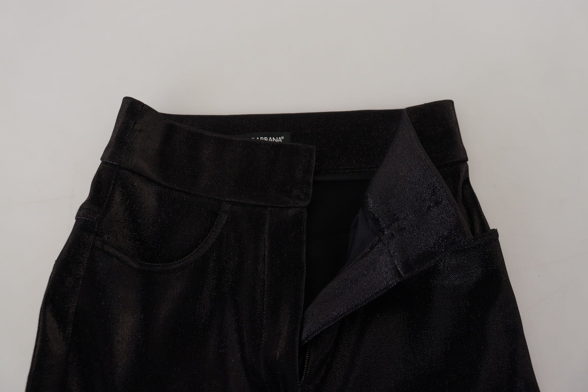 Jean slim en denim de coton délavé noir Dolce & Gabbana