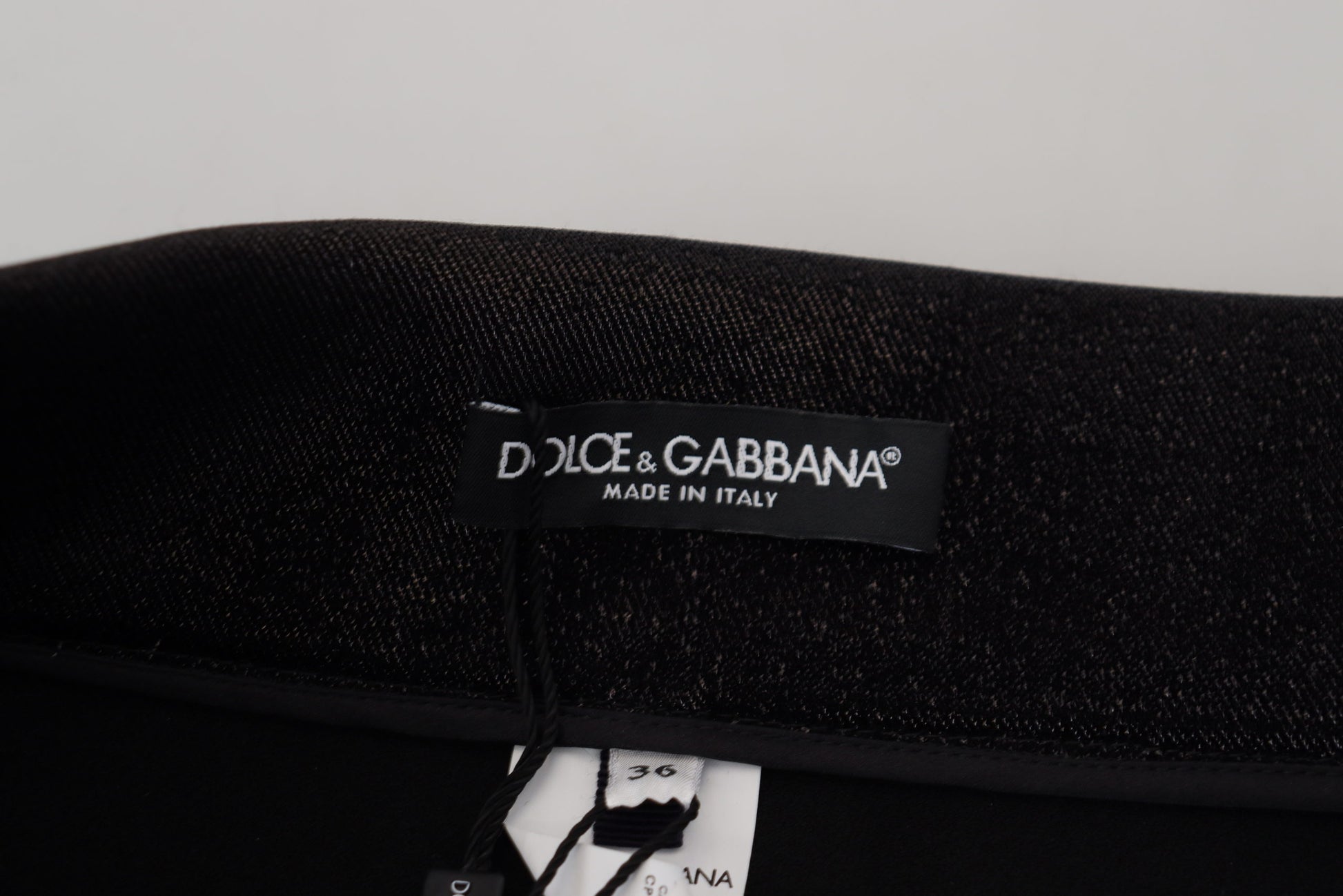 Jean slim en denim de coton délavé noir Dolce & Gabbana