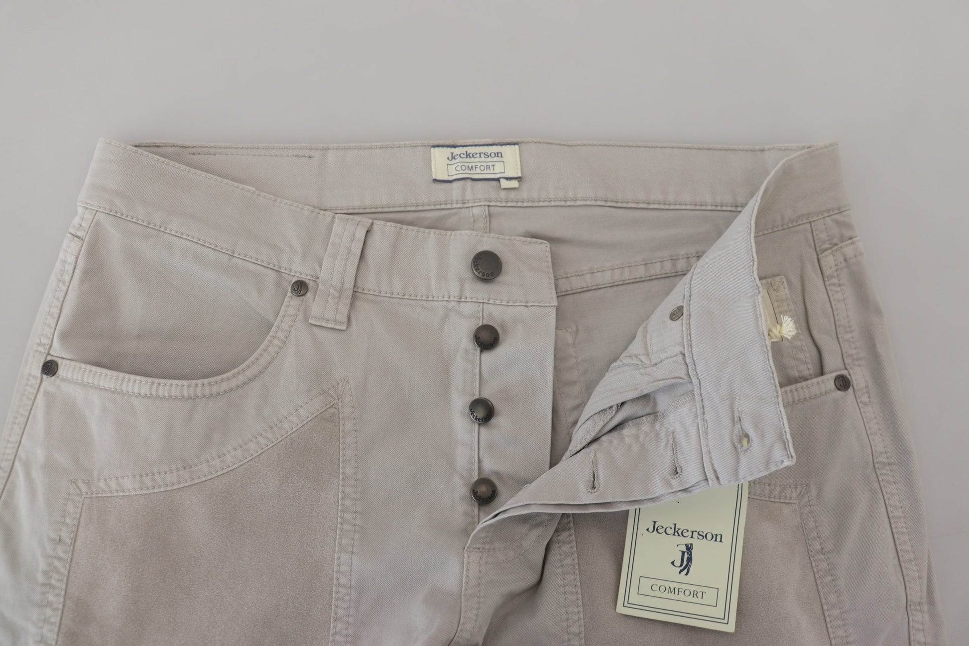 Jeckerson Graue, konische Freizeithose aus Baumwolle für Herren