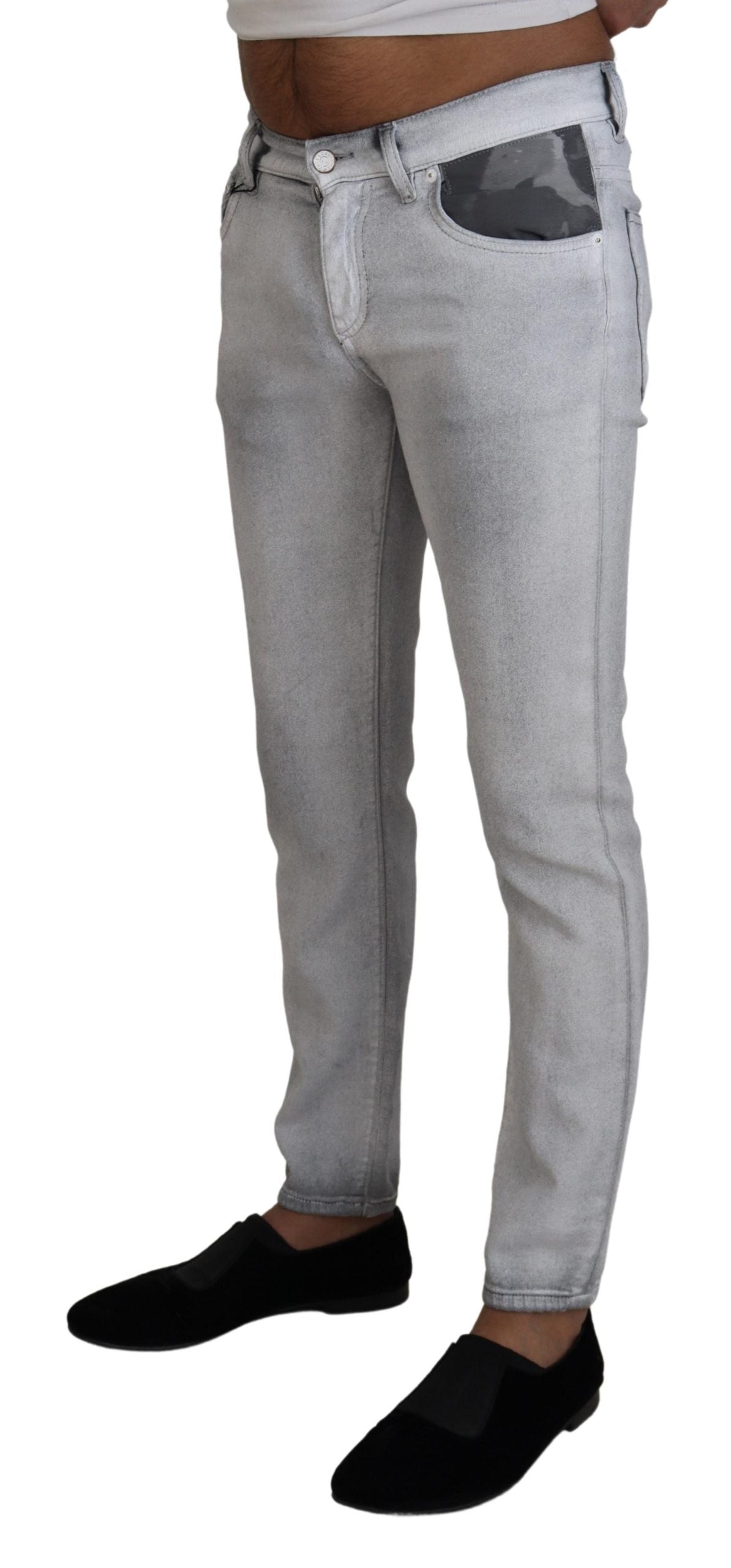Jean slim délavé gris pour homme Dolce & Gabbana