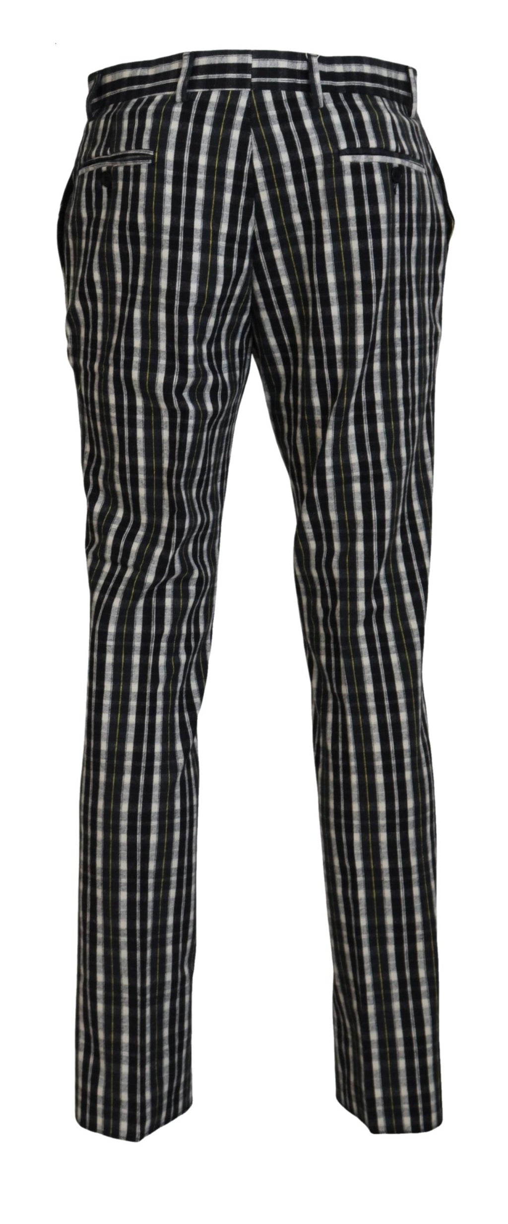BENCIVENGA Schwarze karierte Freizeithose aus Baumwolle