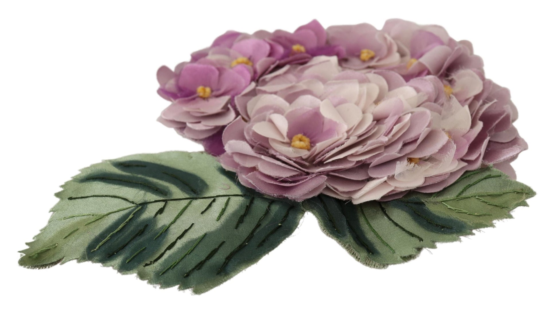 Dolce &amp; Gabbana Damen-Brosche aus Messing mit Blumenmuster in Lila und Gold
