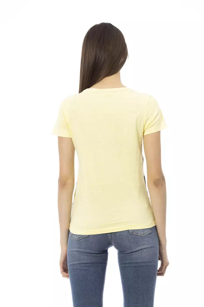 T-shirt jaune en coton pour femme Trussardi Action