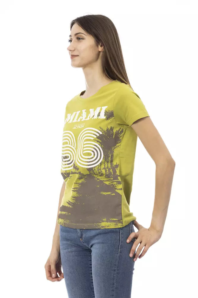 T-shirt femme Trussardi Action en coton vert