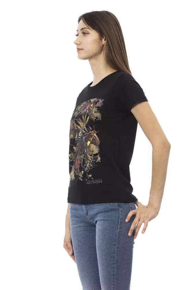 T-shirt femme Trussardi Action en coton noir