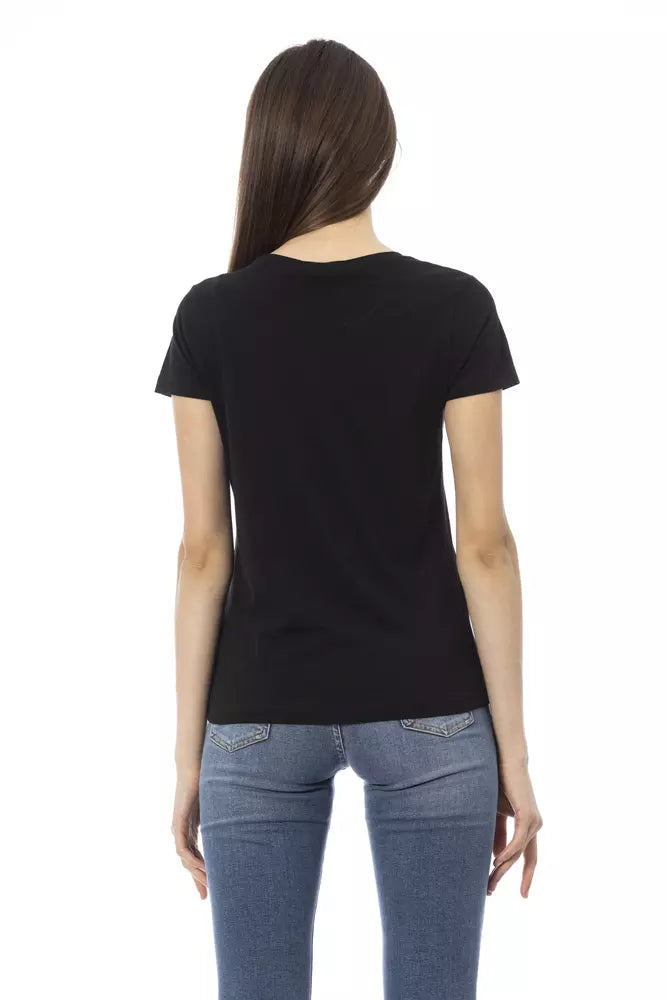 T-shirt femme Trussardi Action en coton noir
