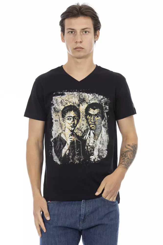 Trussardi Action Black Cotton Men's T-Shirt