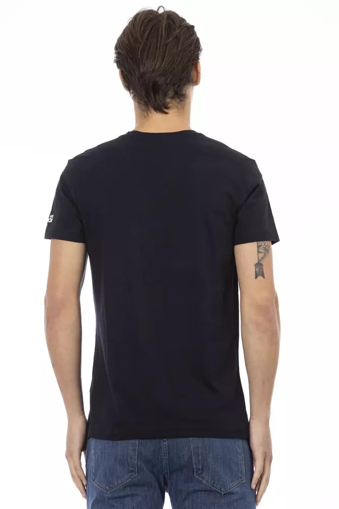 T-shirt noir en coton pour homme Trussardi Action
