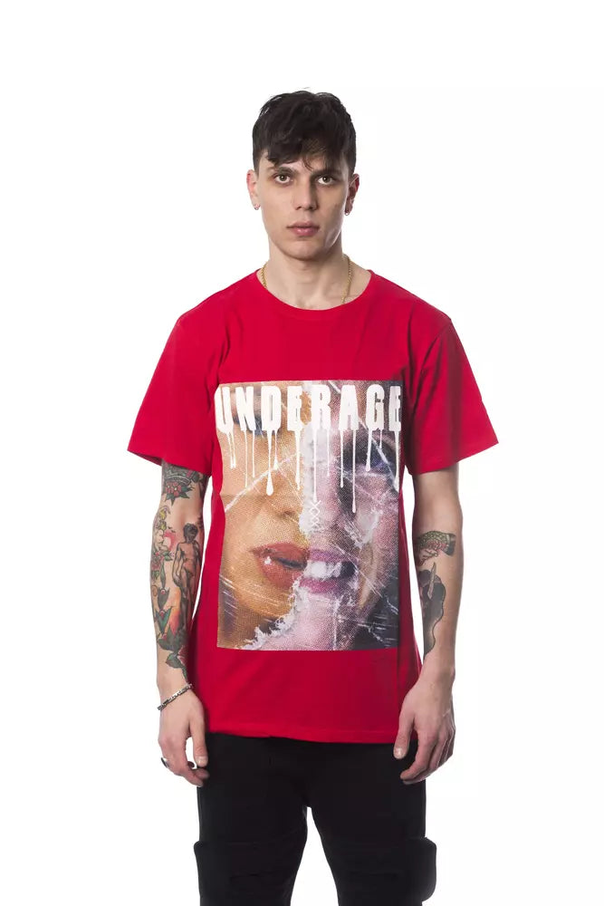 T-shirt en coton rouge pour homme Nicolo Tonetto