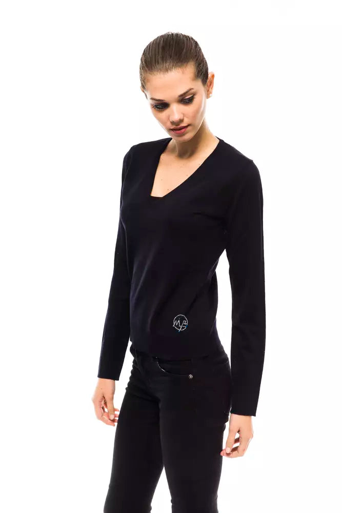 Pull femme en laine bleu Montana Blu