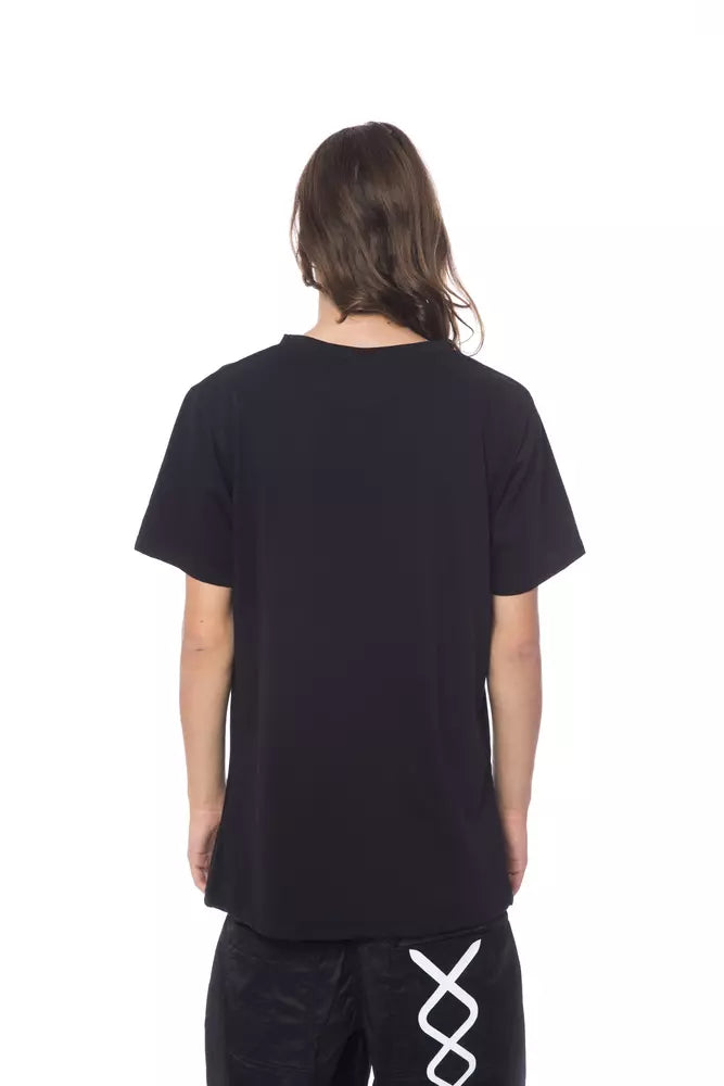 T-shirt noir en coton pour homme Nicolo Tonetto