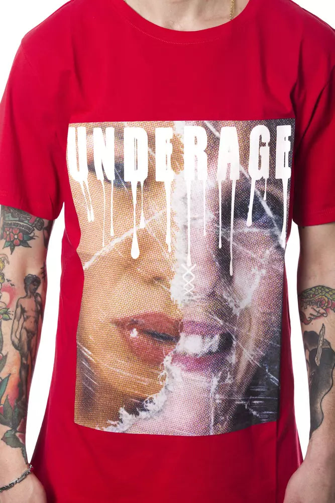 T-shirt en coton rouge pour homme Nicolo Tonetto