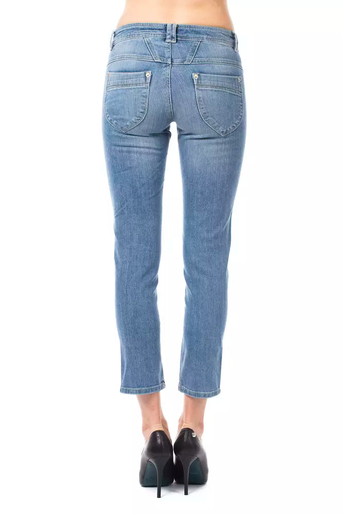 Ungaro Fever Hellblaue Capri-Jeans aus Baumwolle für Damen