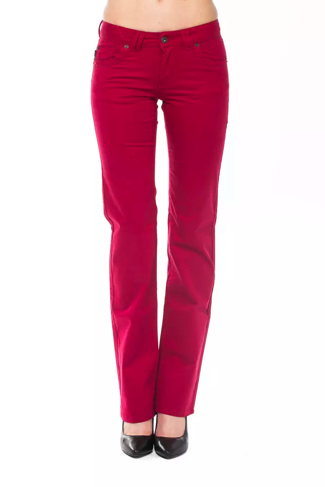 Pantalon femme en coton rouge Ungaro Fever