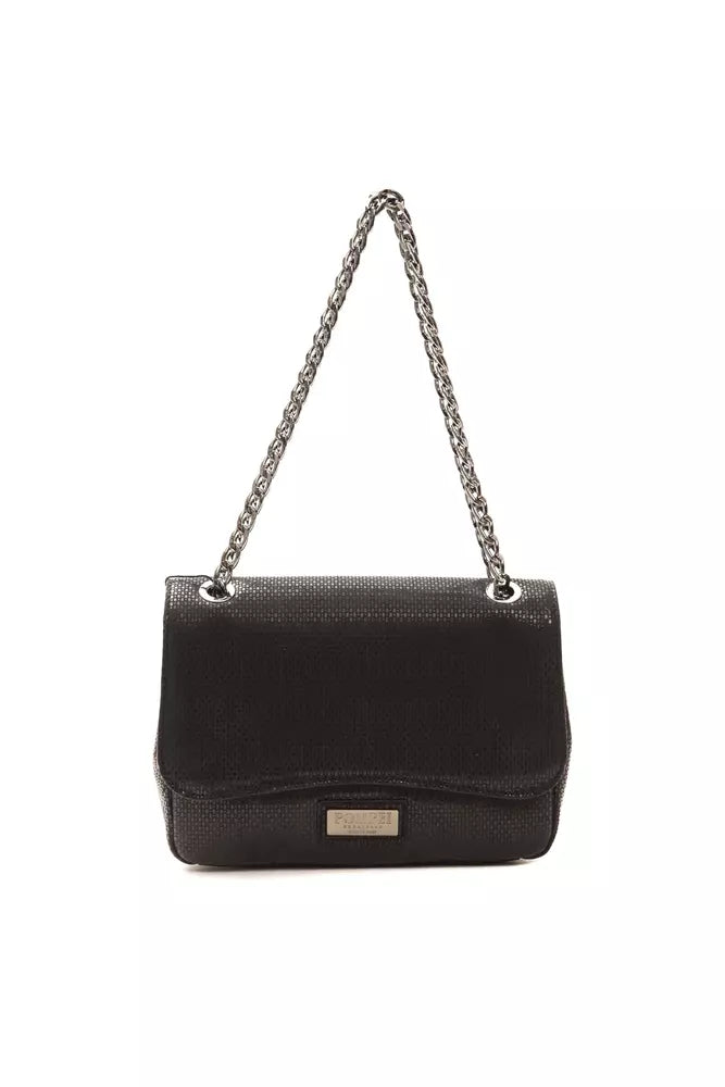 Pompei Donatella – Schwarze Umhängetasche aus Leder für Damen