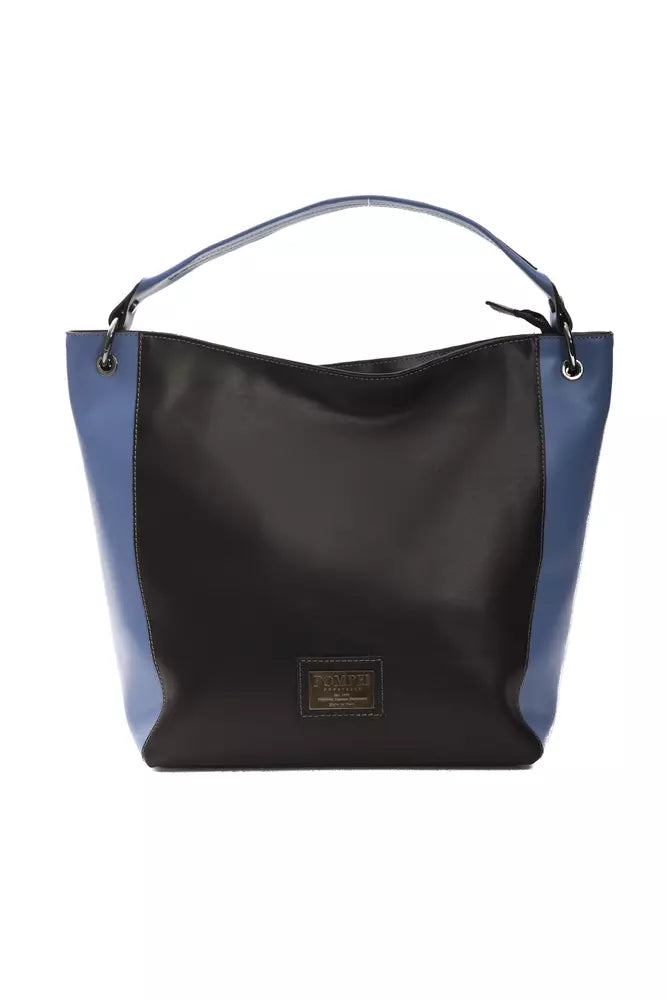 Sac à bandoulière femme en cuir noir Pompei Donatella