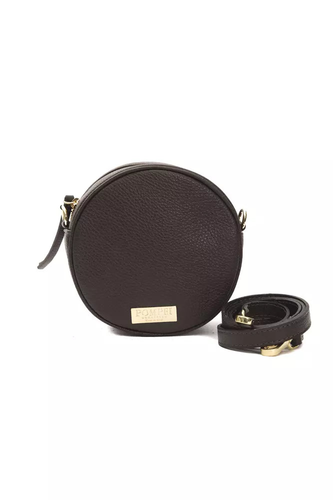 Sac bandoulière en cuir marron Pompei Donatella pour femme