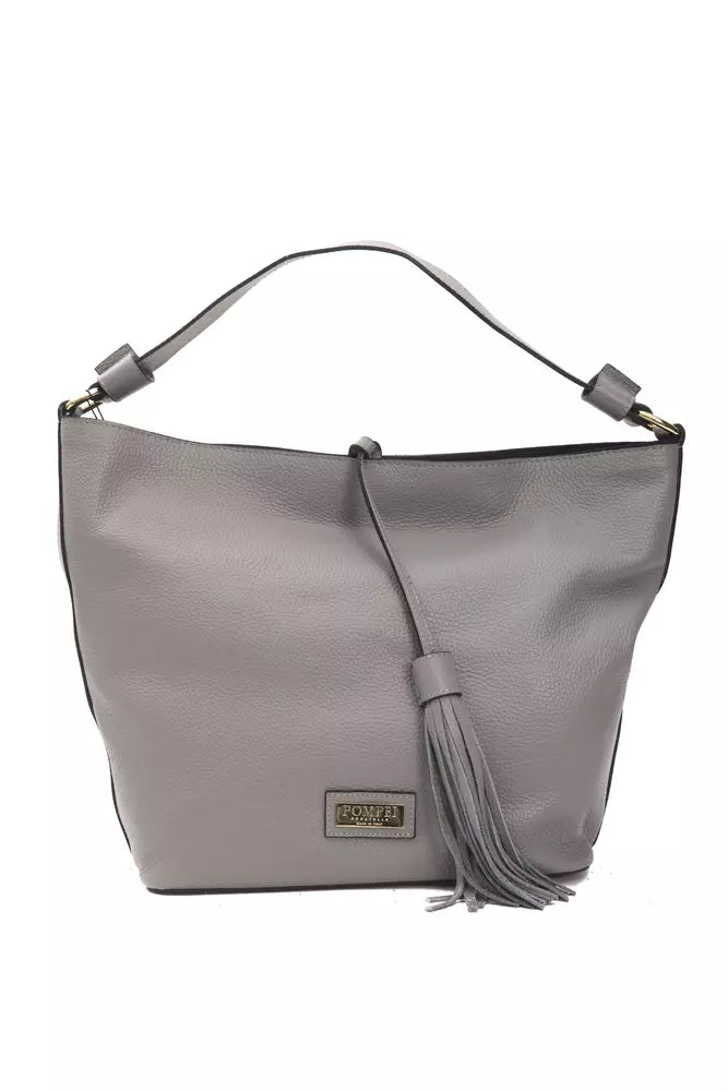 Sac à bandoulière en cuir gris Pompei Donatella pour femme