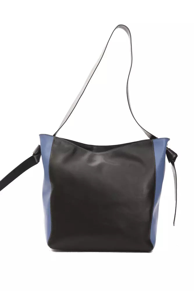 Sac à bandoulière en cuir noir Pompei Donatella pour femme