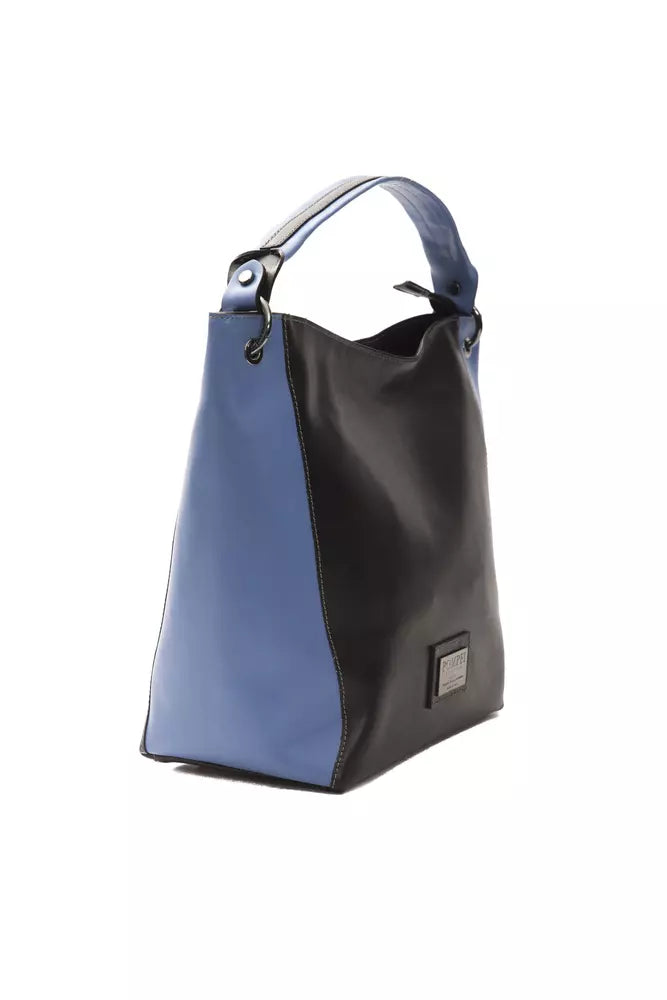 Sac à bandoulière femme en cuir noir Pompei Donatella