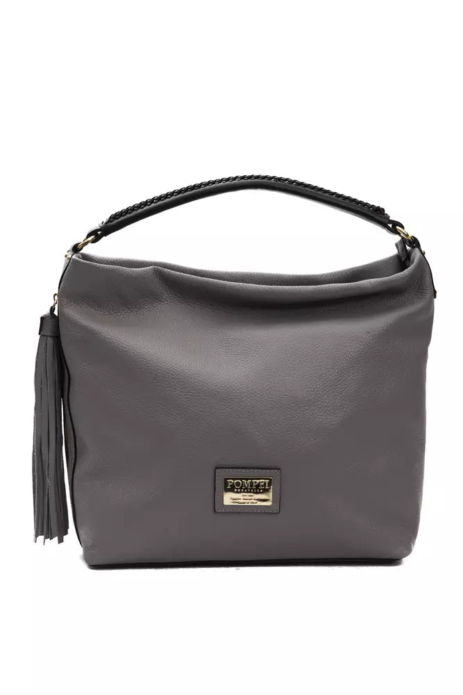 Sac à bandoulière en cuir gris Pompei Donatella pour femme