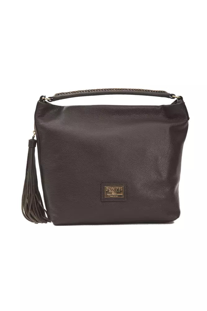 Sac à bandoulière en cuir marron Donatella Pompéi pour femme