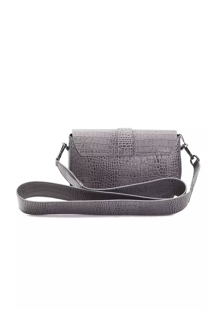 Sac bandoulière en cuir gris Pompei Donatella pour femme