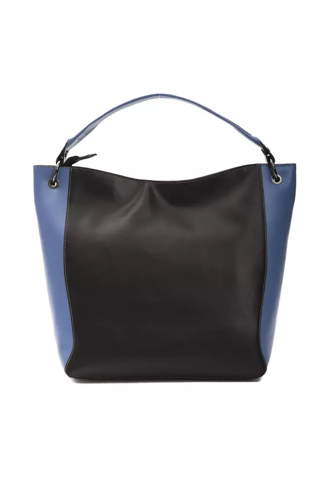 Sac à bandoulière femme en cuir noir Pompei Donatella