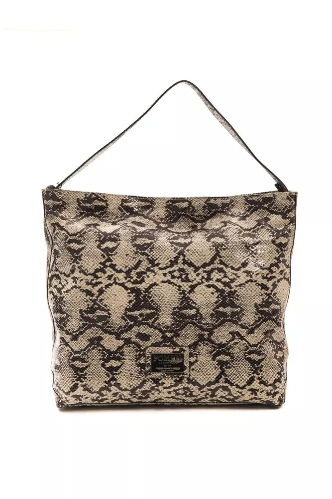 Sac à bandoulière en cuir gris Pompei Donatella pour femme
