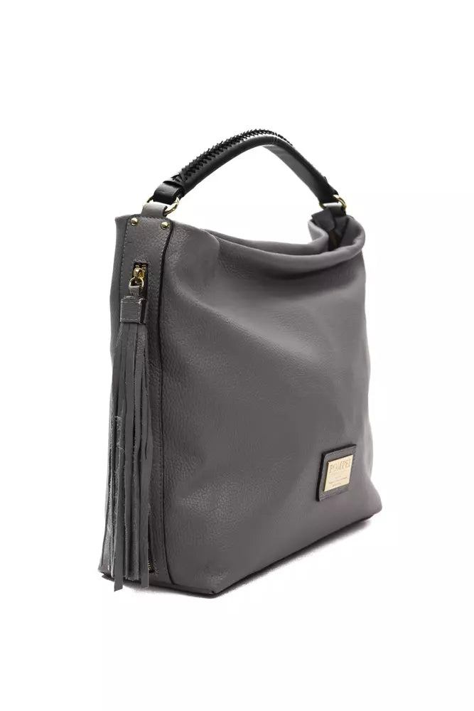 Sac à bandoulière en cuir gris Pompei Donatella pour femme