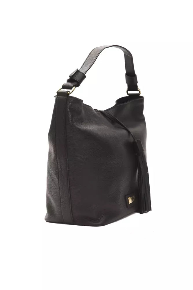 Sac à bandoulière en cuir noir Pompei Donatella pour femme