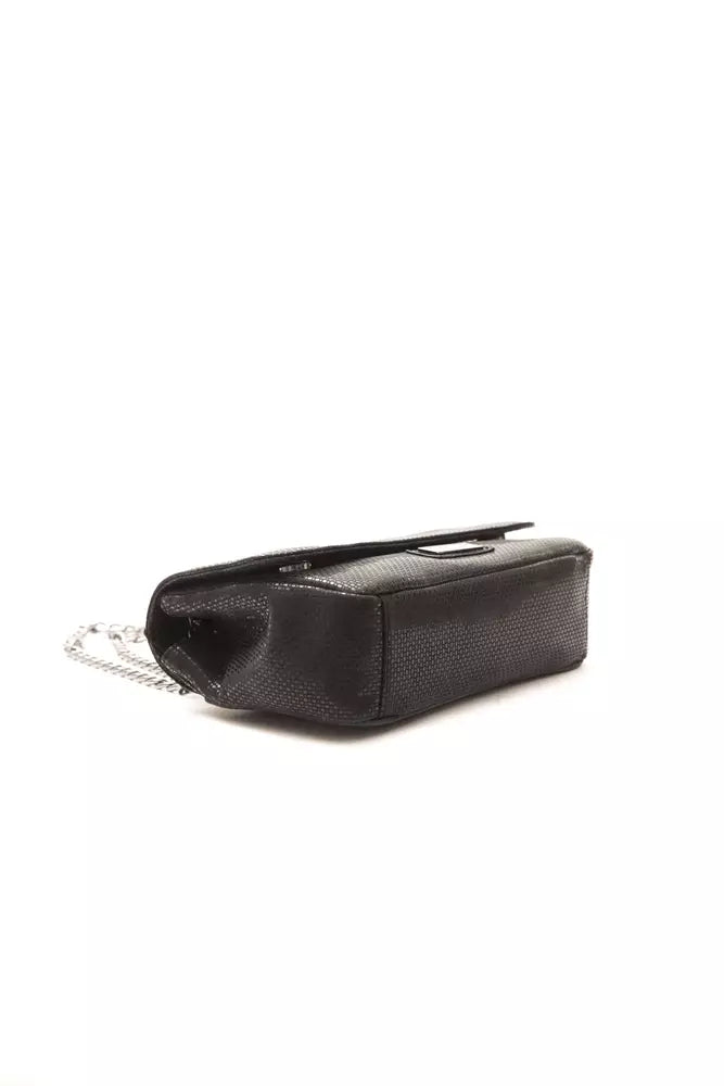 Pompei Donatella – Schwarze Umhängetasche aus Leder für Damen