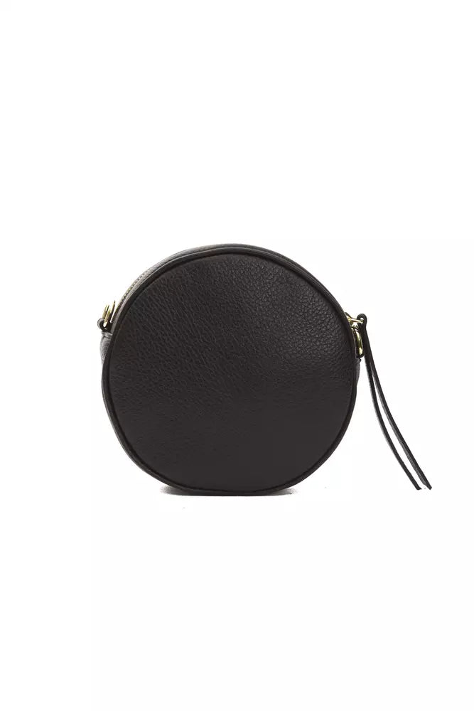 Pompei Donatella – Schwarze Umhängetasche aus Leder für Damen