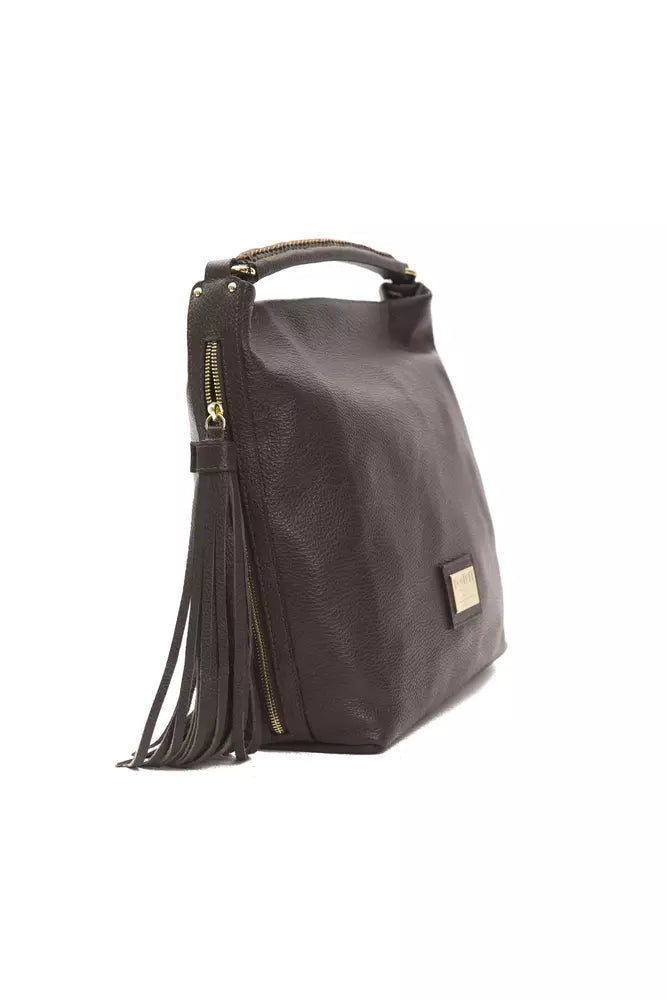 Sac à bandoulière en cuir marron Donatella Pompéi pour femme