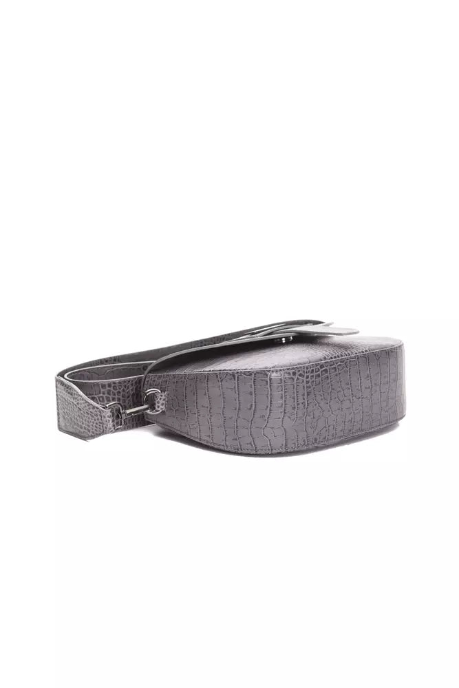 Sac bandoulière en cuir gris Pompei Donatella pour femme
