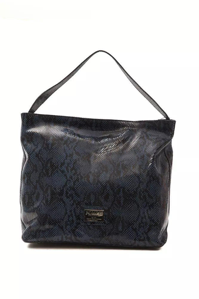 Sac porté épaule en cuir bleu Pompei Donatella pour femme