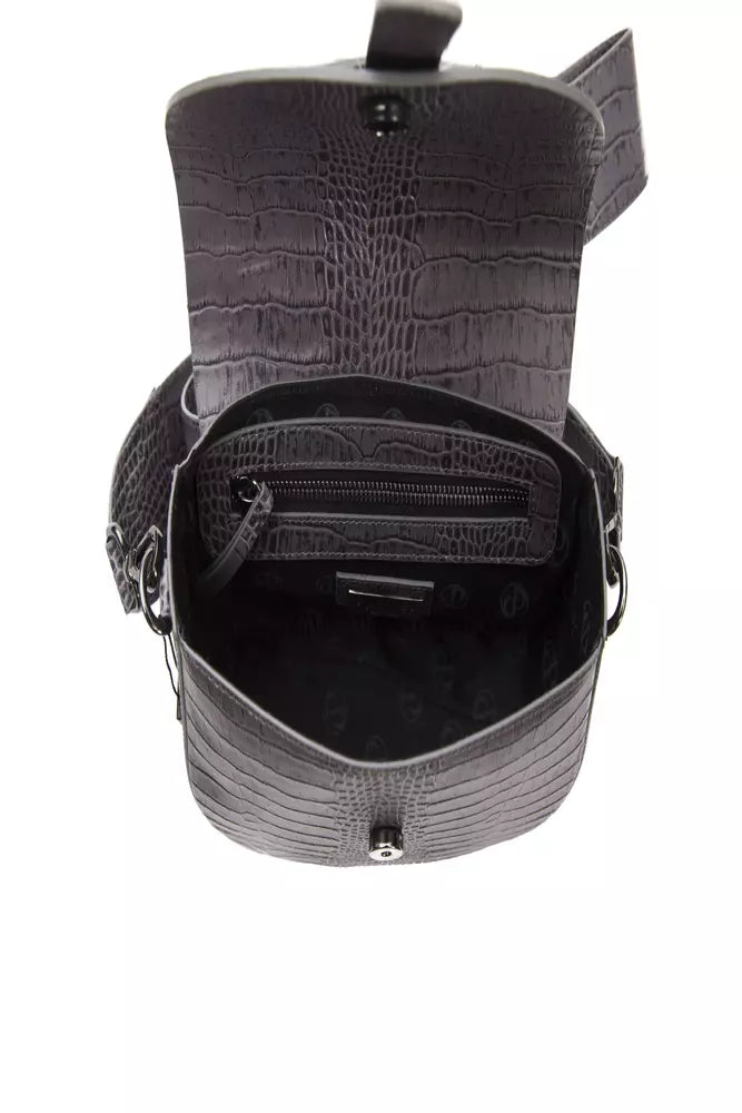 Sac bandoulière en cuir gris Pompei Donatella pour femme